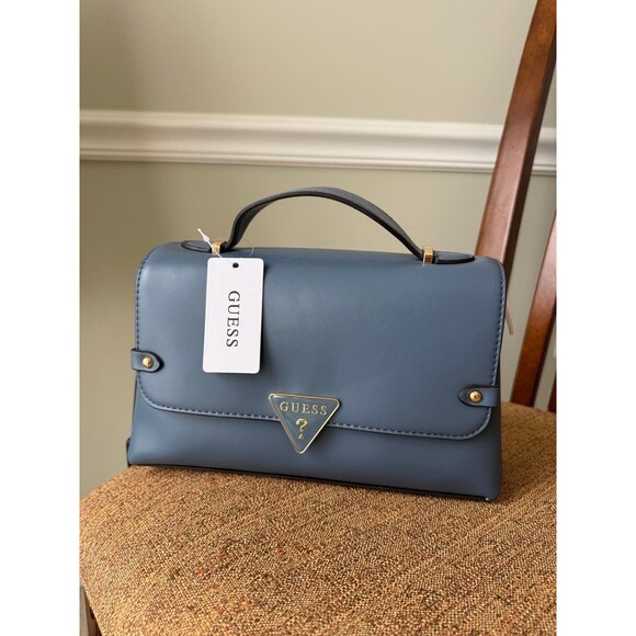 Guess Handbags - Guess Marlena Blue Top-Handle Crossbody Bag - NWT
